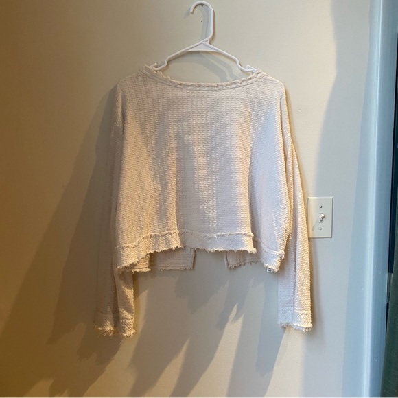 Free People Walking in Hueco Back tie long sleeve top size S – XS - Picture 1 of 7